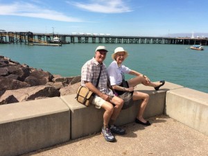 A nice & cutie couple, having a holiday in Darwin (The Stokes Hill Wharf)